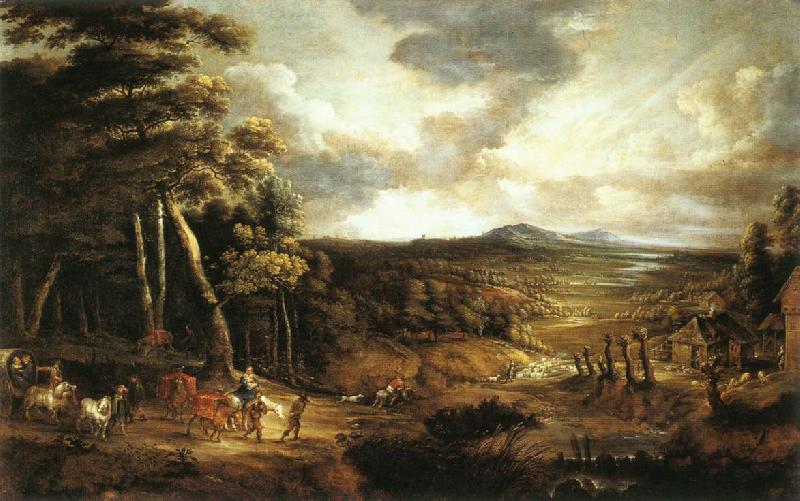 UDEN, Lucas van Landscape with the Flight into Egypt  wt